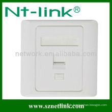 UK Typ Einzel-Port RJ45 Faceplate Cat5E Shutter